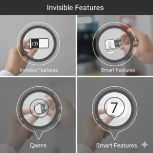 Image highlighting a useful smart feature of the best ADA toilet with bidet, such as a built-in LED nightlight for safe nighttime use.