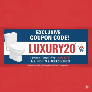 Graphic banner promoting an exclusive bidetking discount code offer for a limited time.