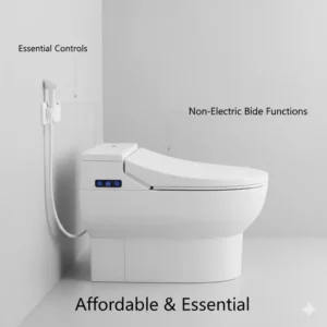 A simple, affordable best toilet bidet combination that offers essential cleaning features without complex smart functions.