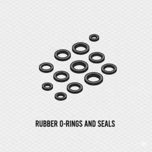 Small rubber O-rings and leak-proof seals used as essential maintenance bidet parts.