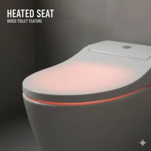 An image emphasizing the comfortable, ergonomic design of the heated seat on one of the best toilet bidet combo options available.