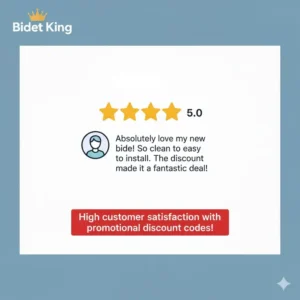 "High customer satisfaction ratings and reviews for Bidet King products purchased using a Bidet King discount code."
