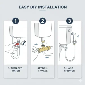Step-by-step guide on how to install the best handheld bidet sprayer for toilet without a plumber.