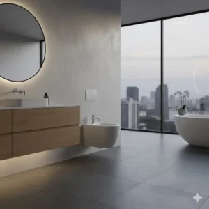 Minimalist design of an artistic bidet for exclusive bathrooms in a contemporary setting.