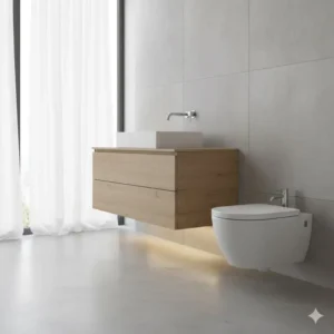 Elegant wall-mounted installation of a luxury bidet with modern aesthetic design.