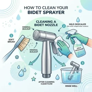 Visual guide showing wall-mount and tank-mount options for the best handheld bidet sprayer.