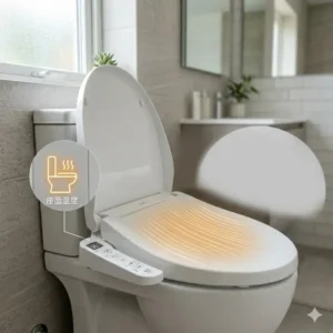 Ergonomic heated seat for a japanese wc bidet designed for maximum comfort