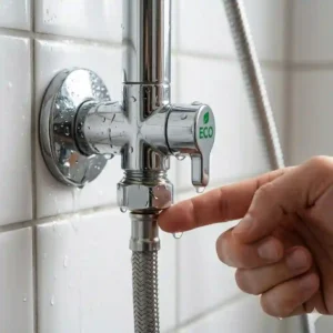 Premium matte black health faucet mounted on a marble bathroom wall for a luxury interior look